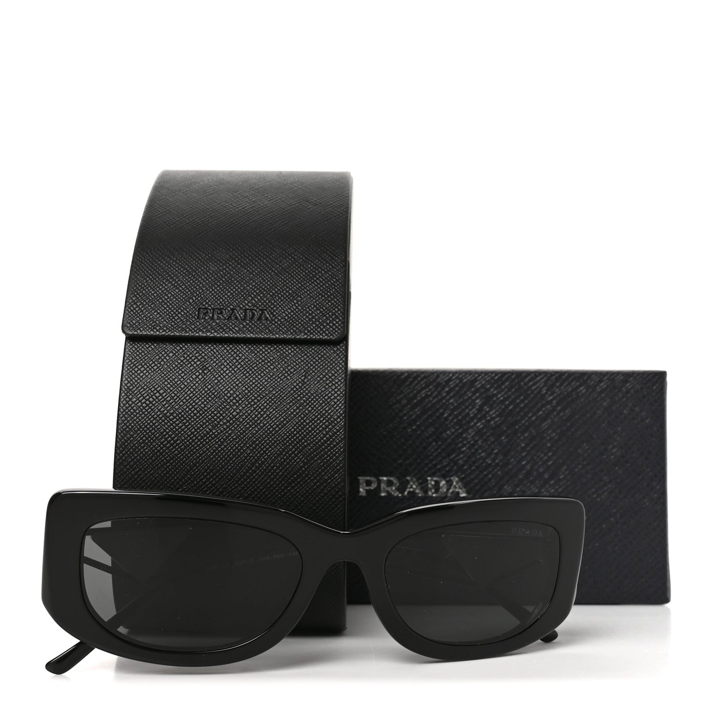 Acetate Sunglasses SPR 14Y Black Slate Gray
