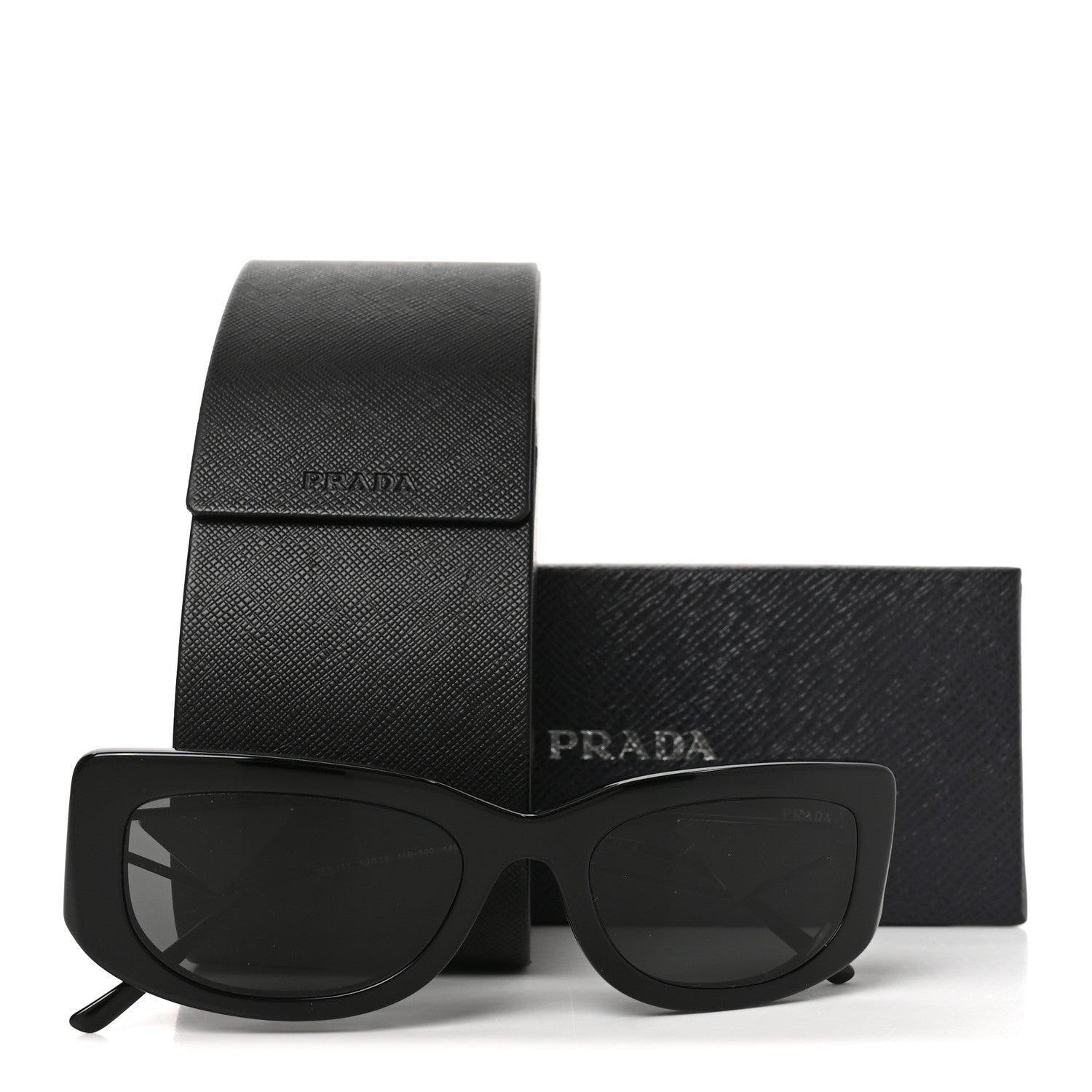 Prada Acetate Sunglasses SPR 14Y Black Slate Gray 7 of 7