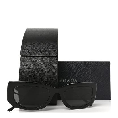 Prada Acetate Sunglasses SPR 14Y Black Slate Gray 7 of 7