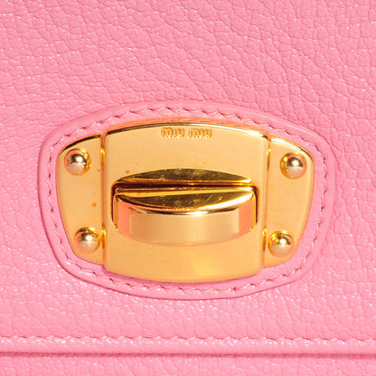 Miu Miu Goatskin Madras Twist Wallet Rosa 6 of 9