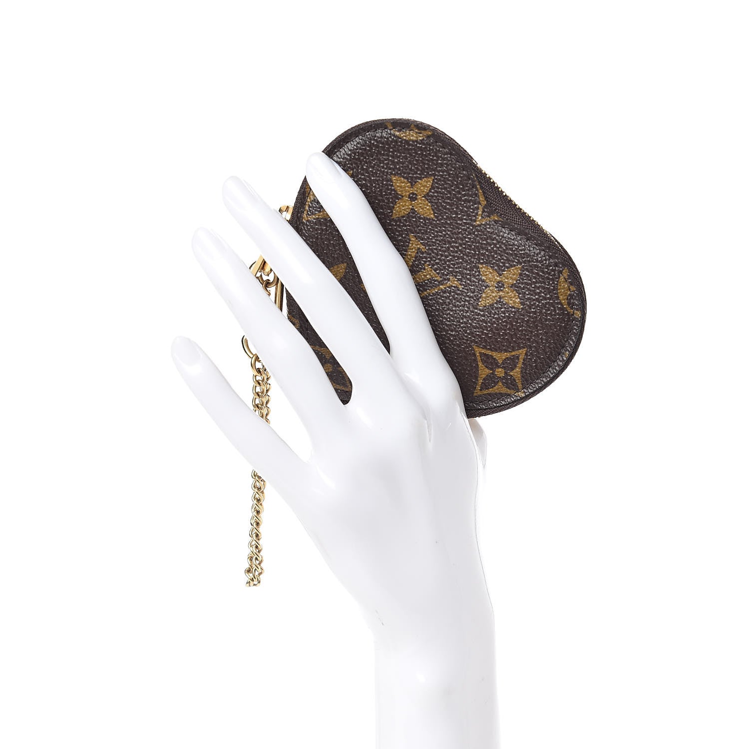 Louis Vuitton Monogram Leopard Coeur Heart Coin Purse Blanc Corail 2 of 6