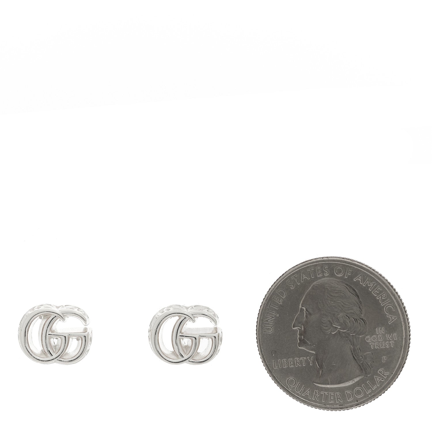 Gucci Sterling Silver GG Stud Earrings 2 of 4