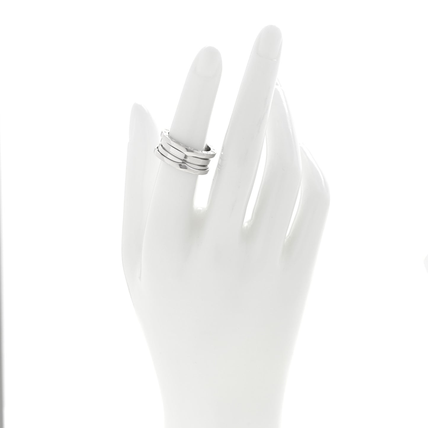 18K White Gold B.Zero1 Three-Band Ring 52 6