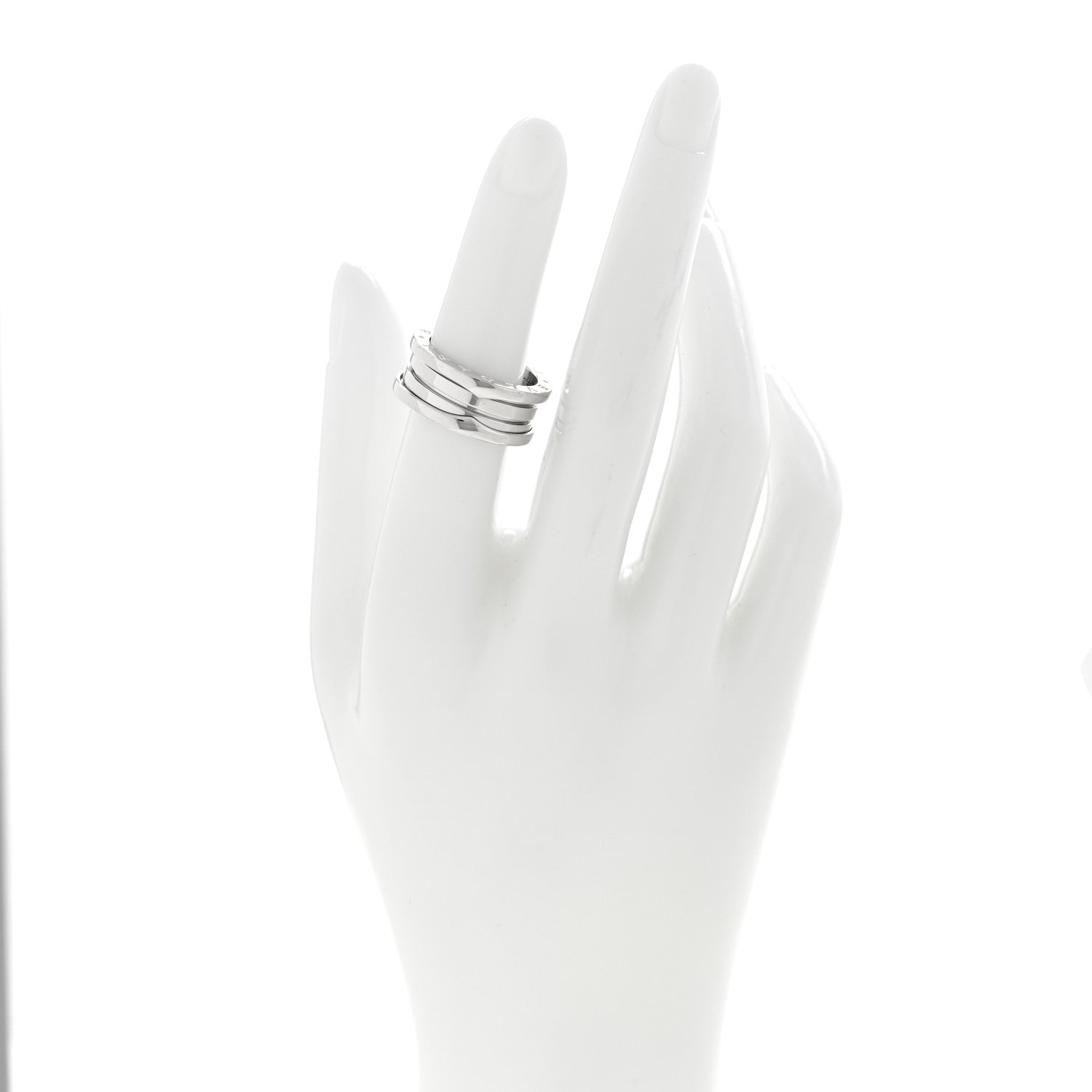 Bulgari 18K White Gold B.Zero1 Three-Band Ring 52 6 2 of 4