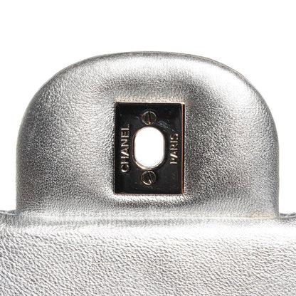 Chanel Metallic Lambskin Quilted Maxi Single Flap Silver 6 of 9
