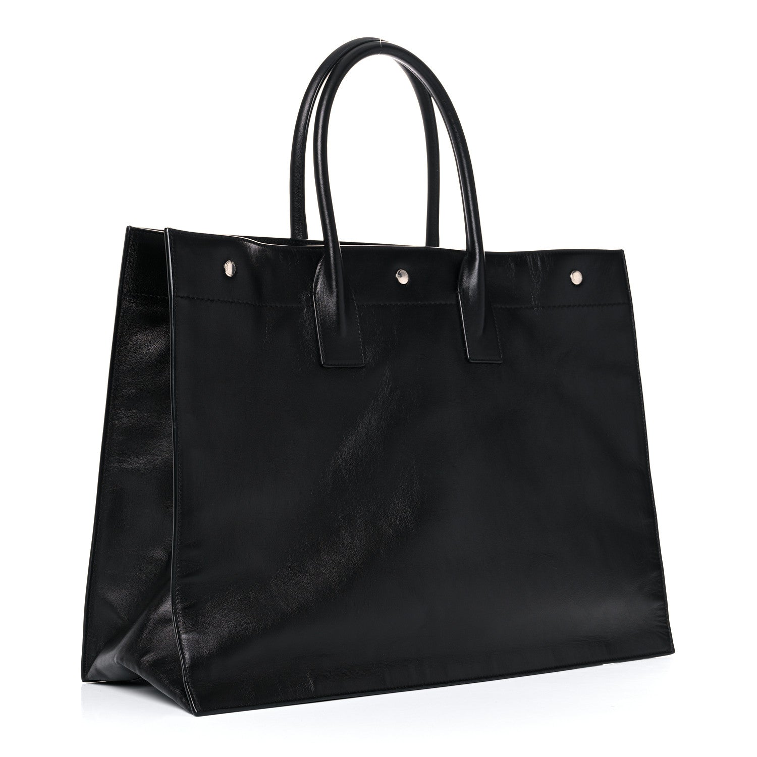 Saint Laurent Vitello Rive Gauche Large Tote Black 3 of 12