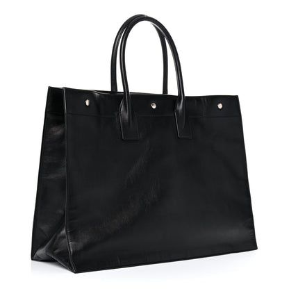 Saint Laurent Vitello Rive Gauche Large Tote Black 3 of 12