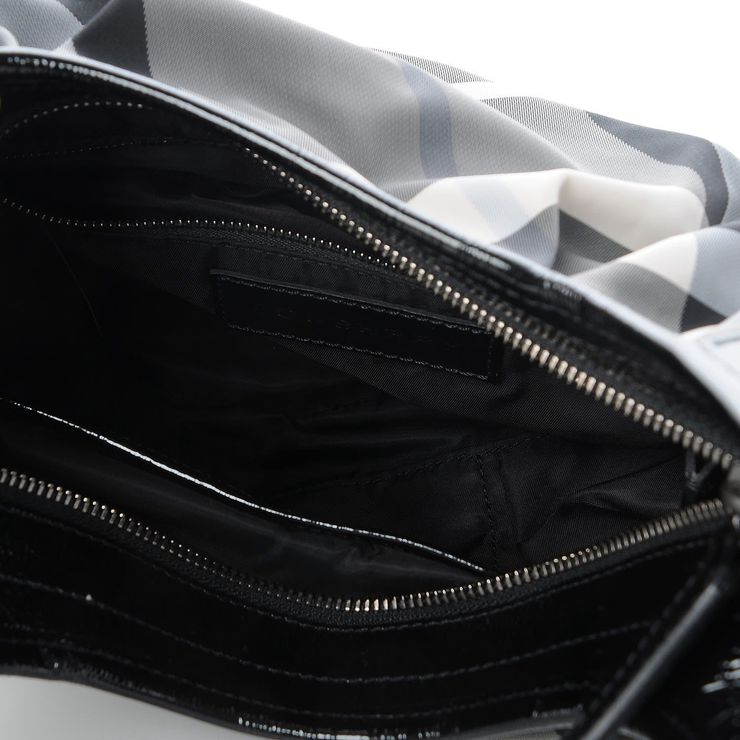 Burberry Beat Check Small Brooklyn Hobo Black 5 of 8