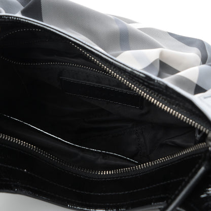 Burberry Beat Check Small Brooklyn Hobo Black 5 of 8