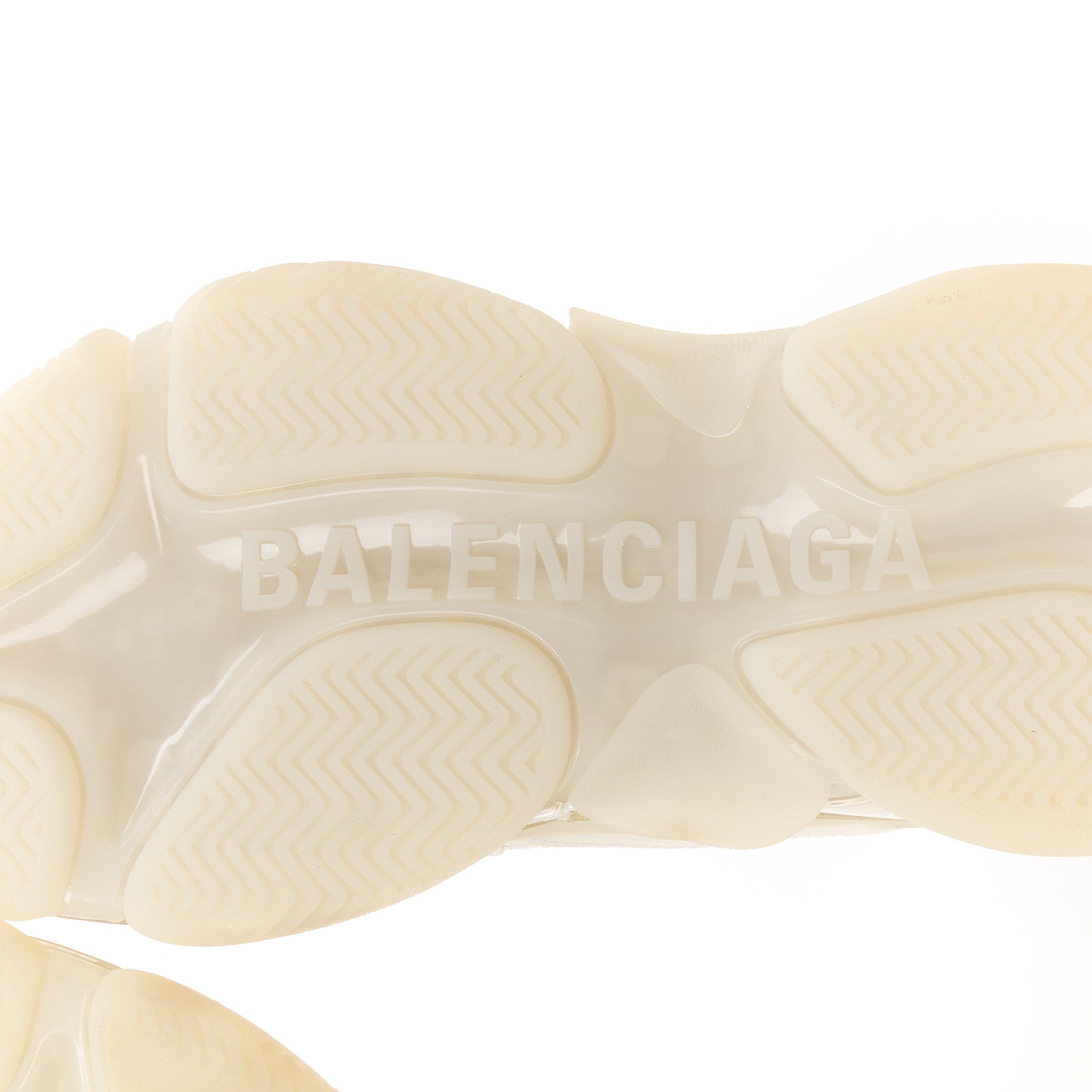 Balenciaga Fabric Mesh Clear Sole Womens Triple S Sneakers 39 White 6 of 8