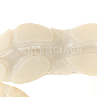 Balenciaga Fabric Mesh Clear Sole Womens Triple S Sneakers 39 White 6 of 8