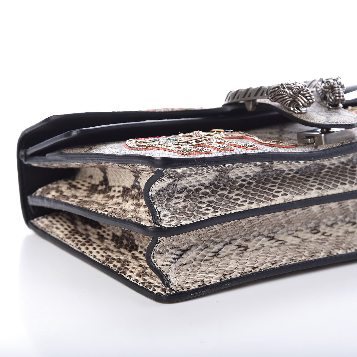 Gucci GG Supreme Monogram Elaphe Elephant Embroidered Small Dionysus Shoulder Bag 9 of 11