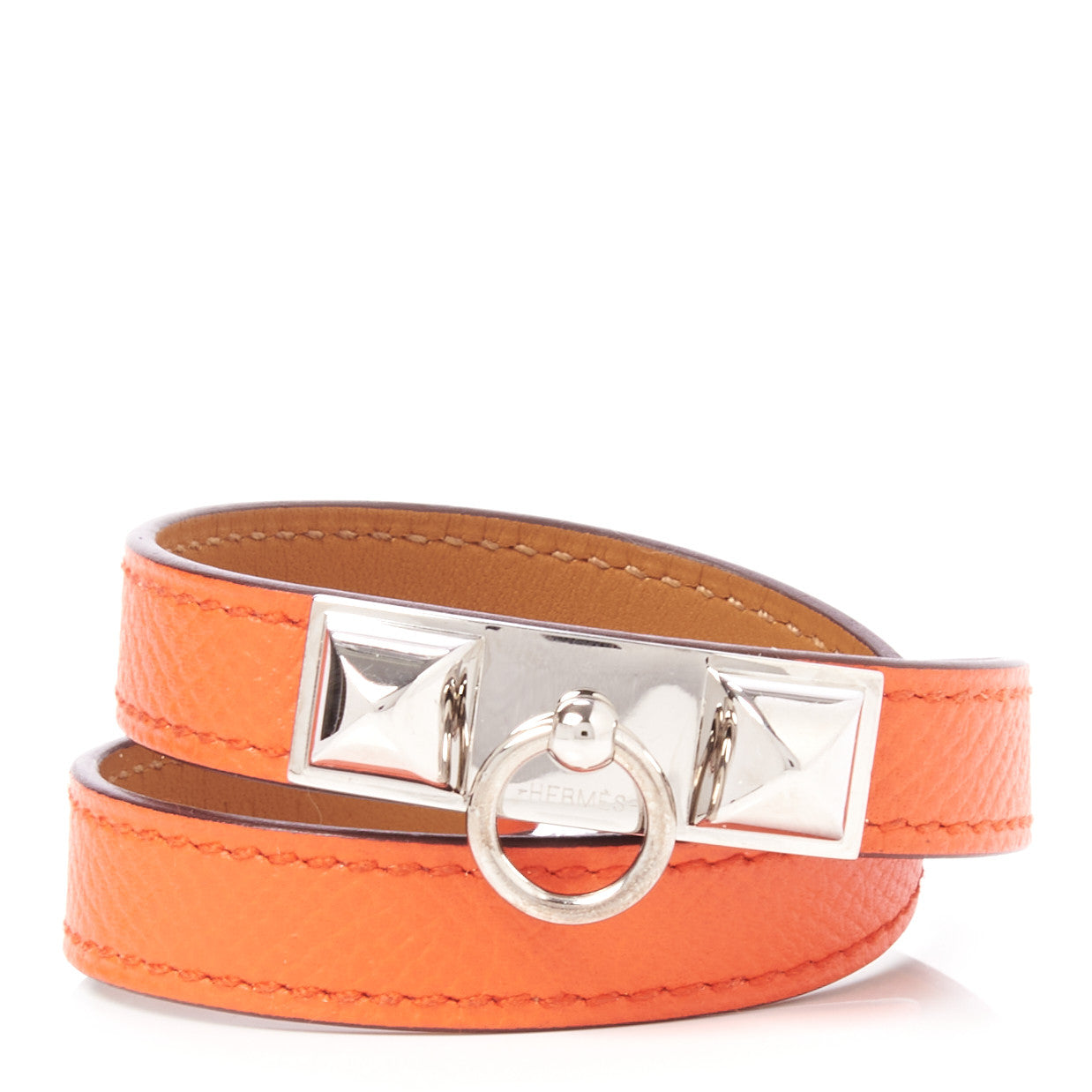 Epsom Rivale Double Tour Bracelet S Orange Poppy