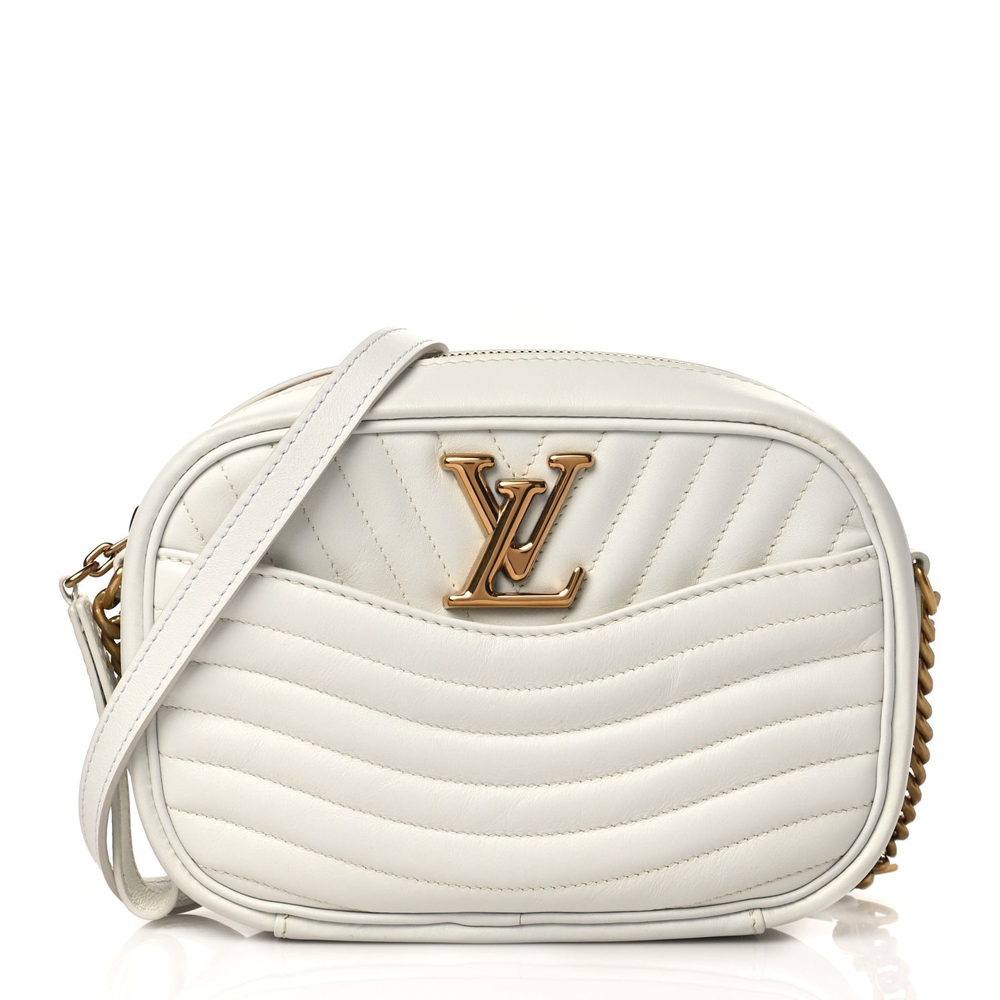 Calfskin New Wave Camera Bag White