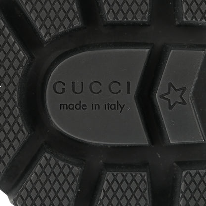 Gucci Calfskin Sylvie Web Lace Up Combat Boots 35.5 Black 7 of 11