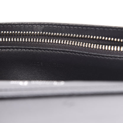 Christian Dior Metallic Patent Micro-Cannage Diorama Wallet on Chain Pouch Silver 7 of 15