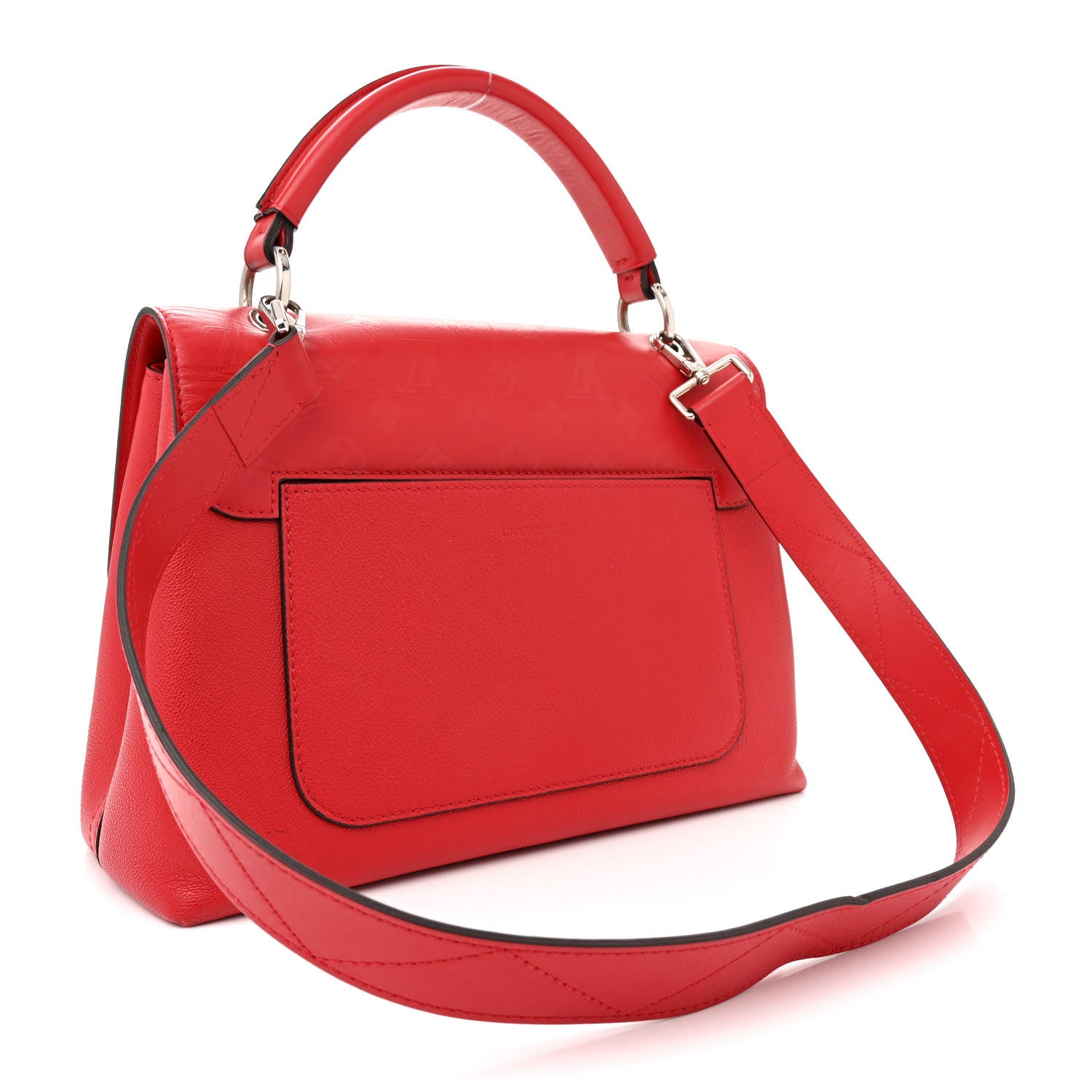 Louis Vuitton Calfskin Monogram Very One Handle Rubis Red 3 of 14