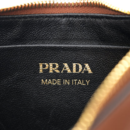 Prada Soft Calfskin Arque Shoulder Bag Cognac 8 of 13