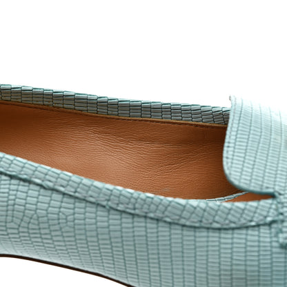 Bottega Veneta Embossed Madame Pumps 39 Blue 9 of 10