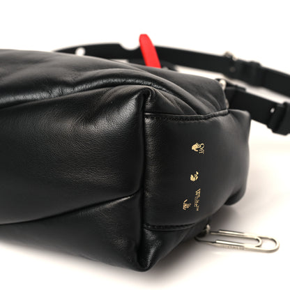 Off-White Calfskin Puffy Pump Pouch Crossbody Bag Black 9 of 10
