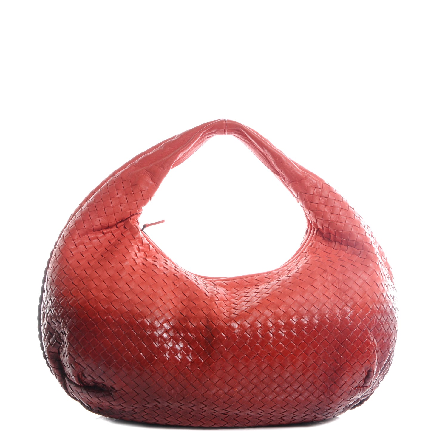 Nappa Patent Intrecciato Large Belly Veneta Ombre Hobo Magma