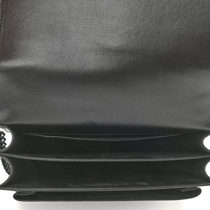Saint Laurent Calfskin Medium Monogram Monochrome Sunset Black 5 of 9