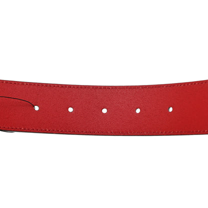Gucci Selleria Calfskin Mens Interlocking G 37mm Belt 100 40 Rosso 4 of 6