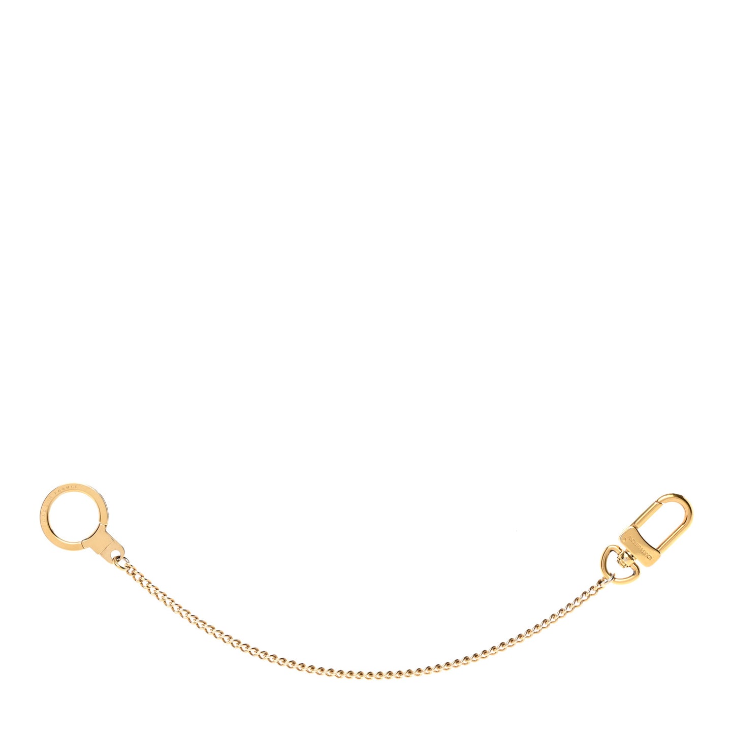 Metal Pochette Extender Key Ring Chain Gold
