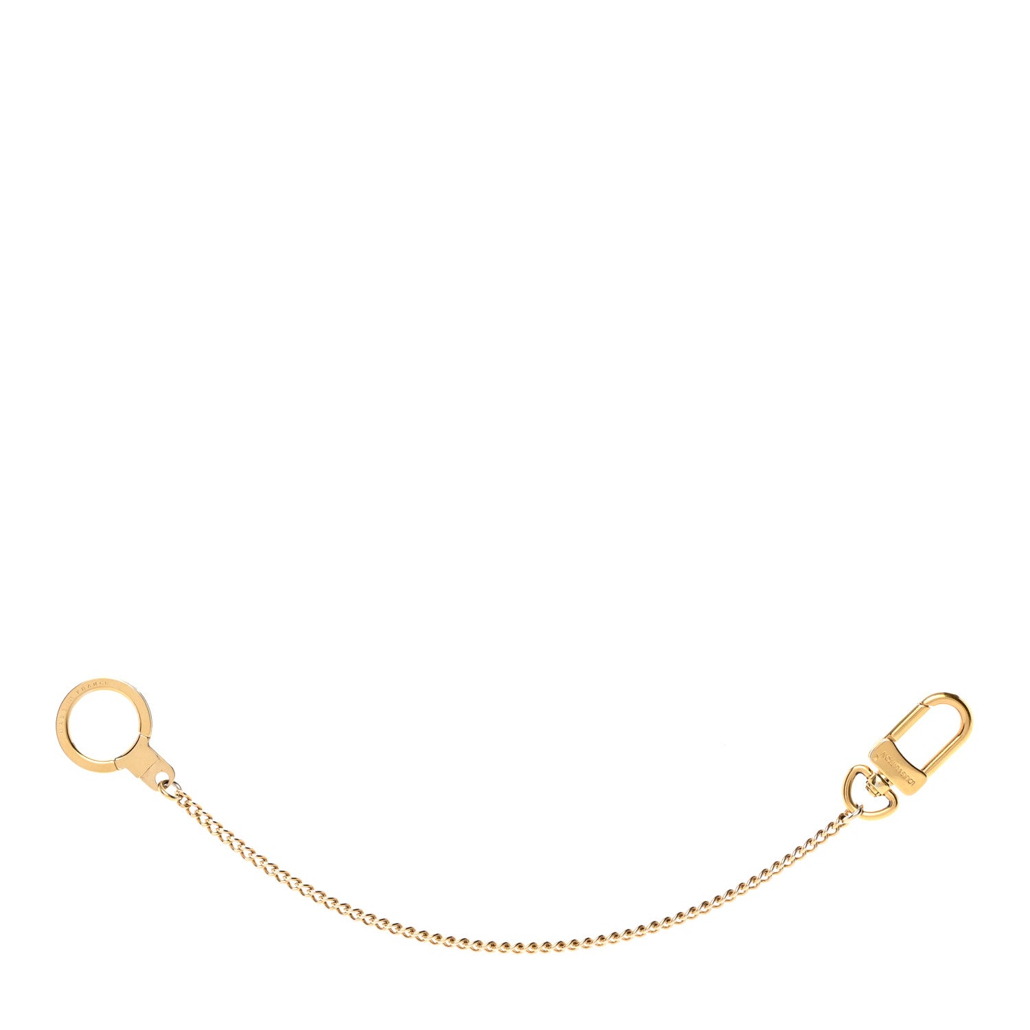 Louis Vuitton Metal Pochette Extender Key Ring Chain Gold 1 of 4