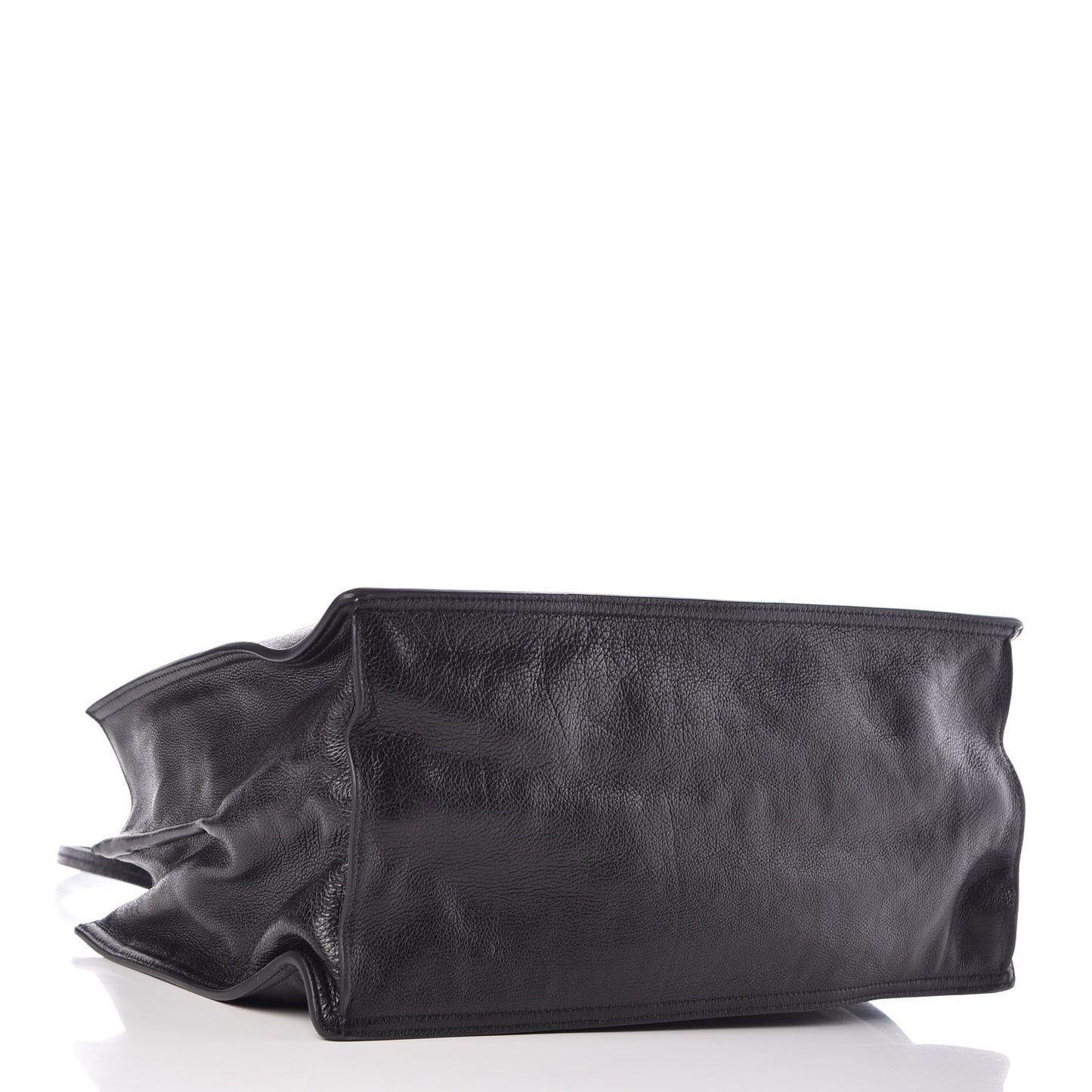 Glace Calf Etiquette Shopping Bag Black Astrale