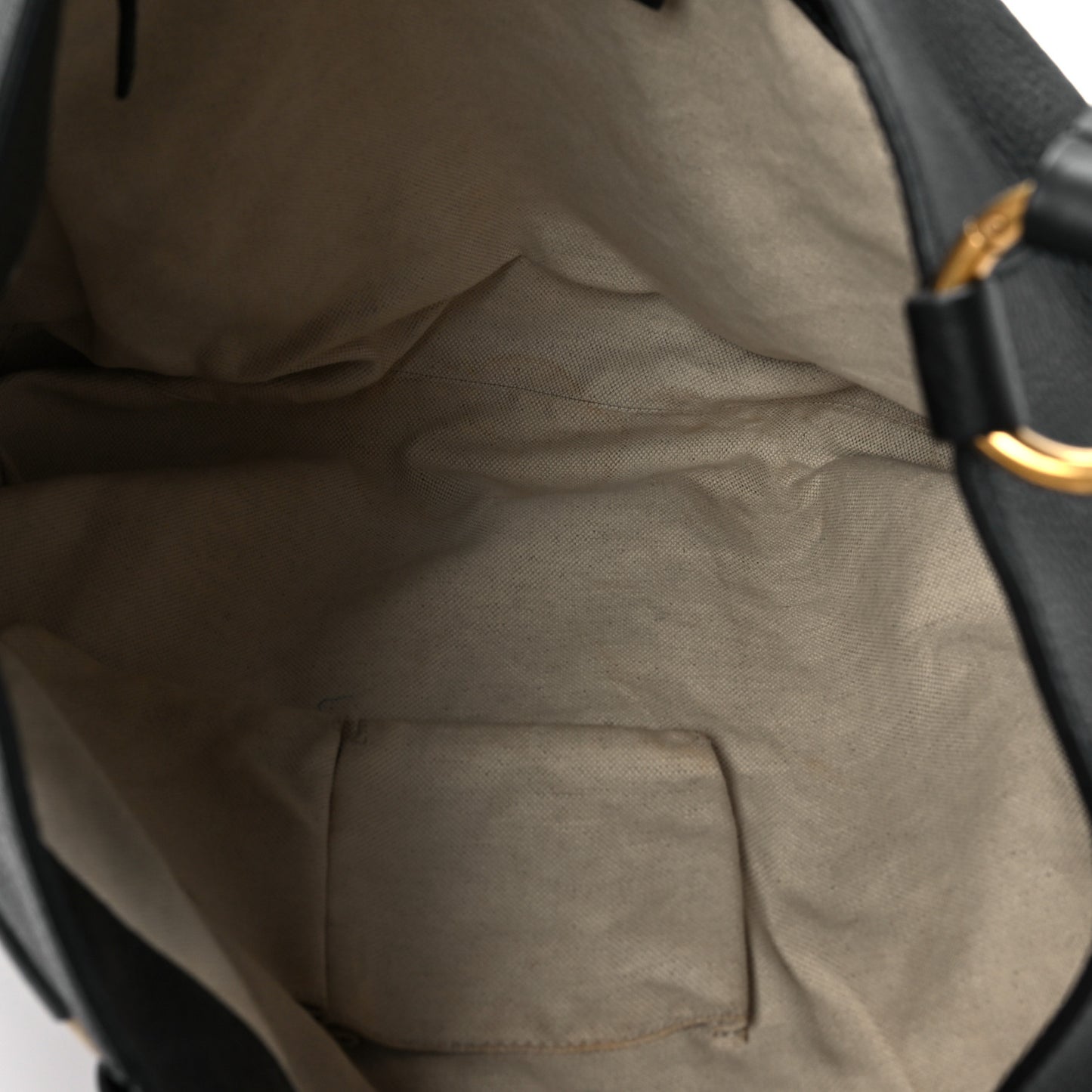 Pebbled Calfskin Twill Medium Tote Black
