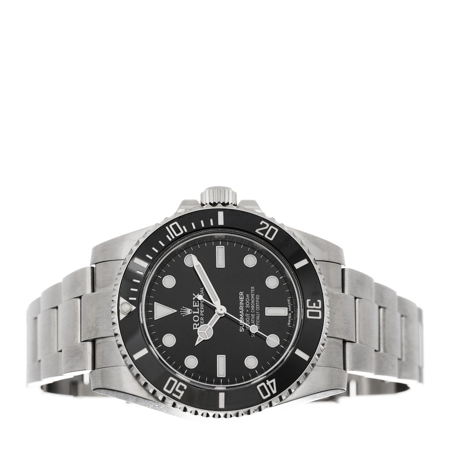 Stainless Steel 40mm Oyster Perpetual Submariner Watch Black 114060