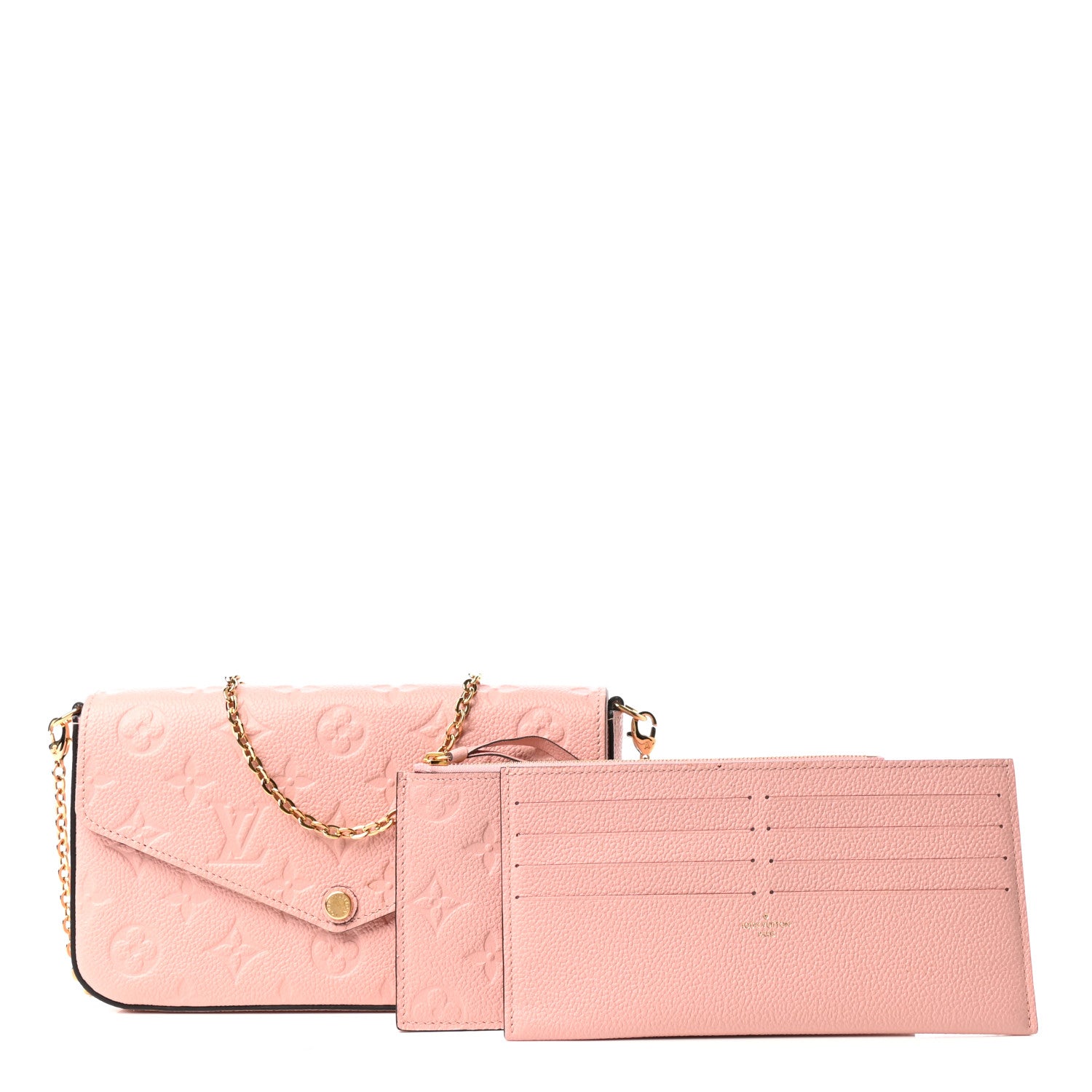 Louis Vuitton Empreinte Pochette Felicie Chain Wallet Rose Poudre 3 of 13