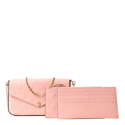 Louis Vuitton Empreinte Pochette Felicie Chain Wallet Rose Poudre 3 of 13