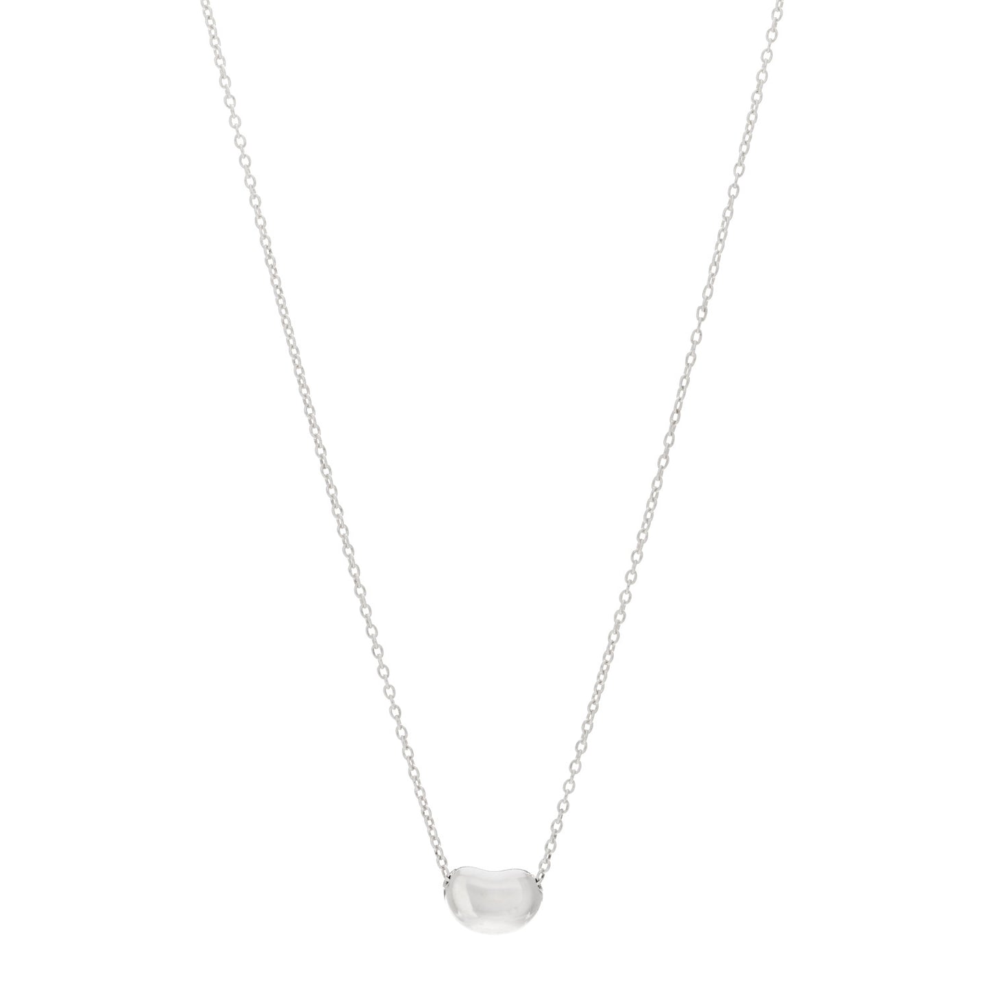 Sterling Silver 9mm Elsa Peretti Bean Pendant Necklace