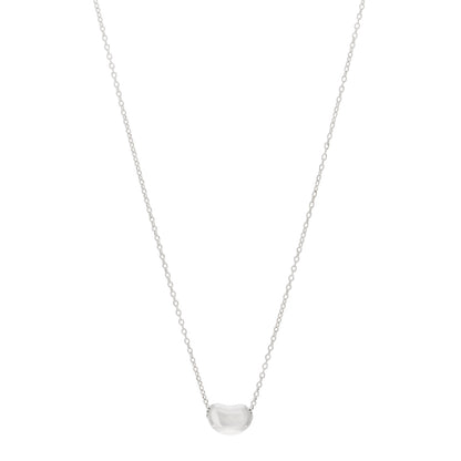 Tiffany Sterling Silver 9mm Elsa Peretti Bean Pendant Necklace 1 of 4