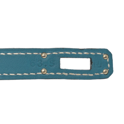 Hermes Swift Kelly Pochette Clutch Blue Jean 8 of 11