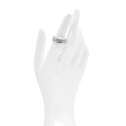 David Yurman Sterling Silver Diamond 9mm Stax Narrow Ring 51 5.75 2 of 5