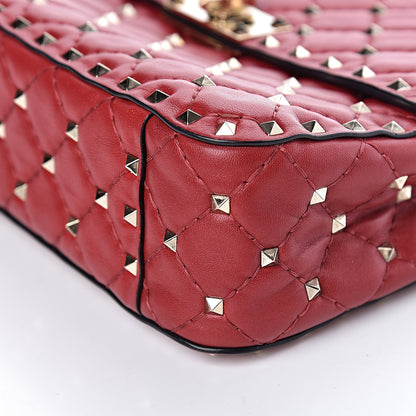 Valentino Garavani Nappa Medium Rockstud Spike Shoulder Bag Rosso Valentino 9 of 12
