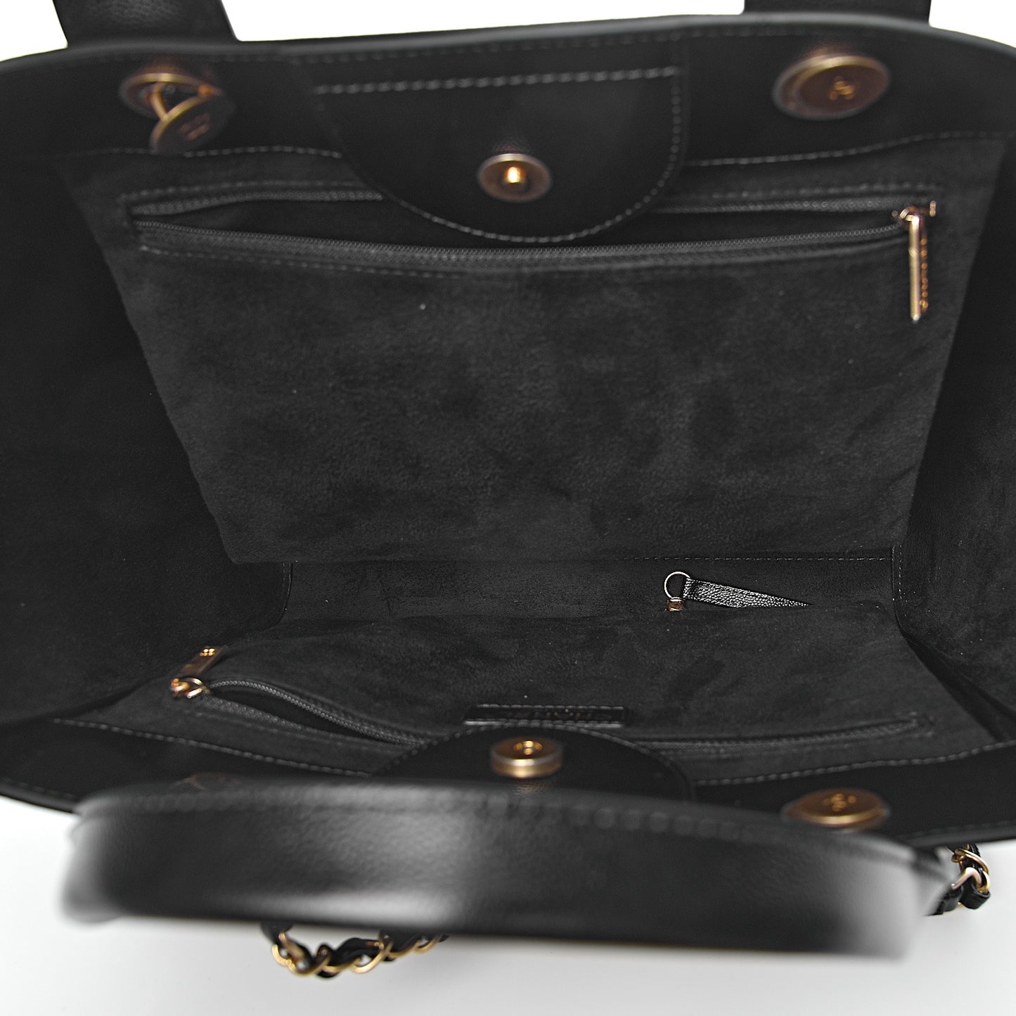Caviar Small Studded Deauville Tote Black