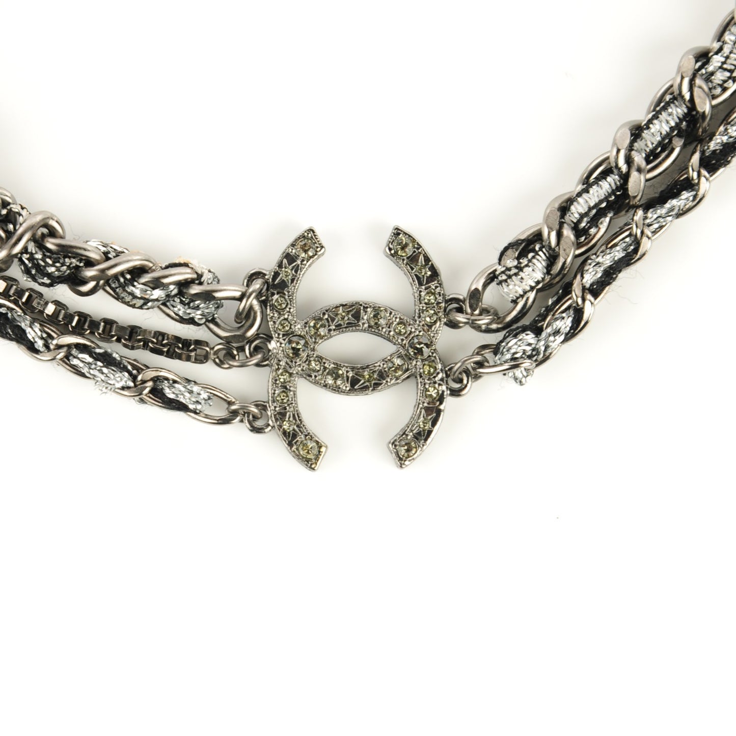 Tweed Chain CC Head Band Black