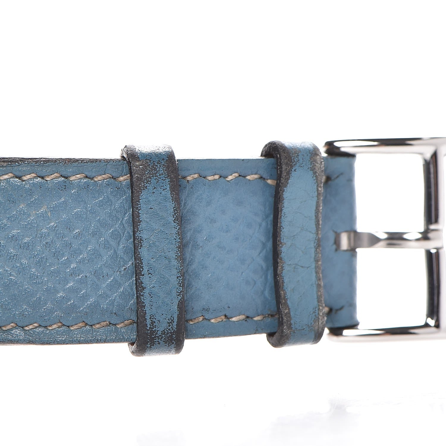 Hermes Stainless Steel Epsom 26mm Heure H Hour Watch Blue Jean 9 of 10
