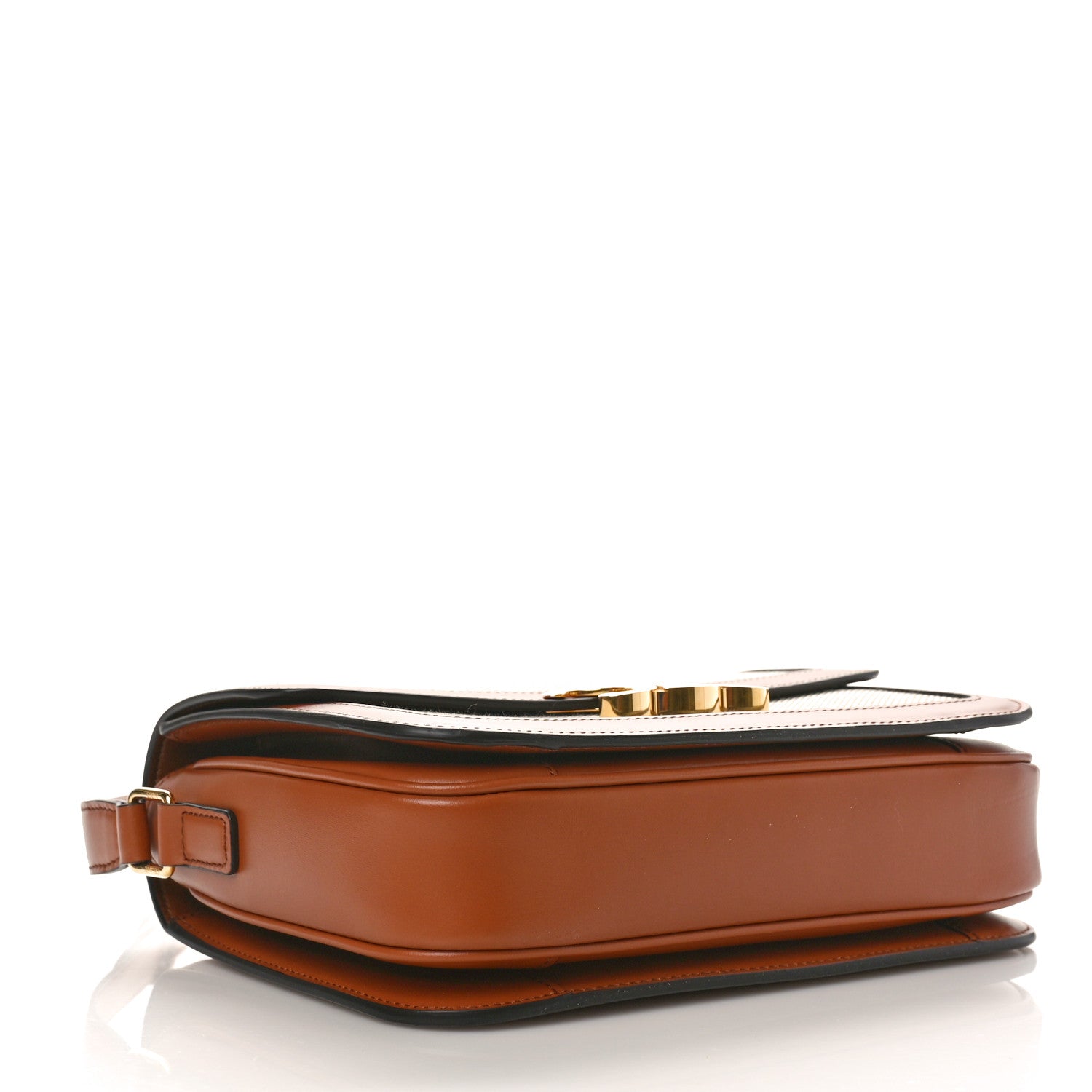 Celine Textile Calfskin Classique Triomphe Bag Natural Tan 4 of 8