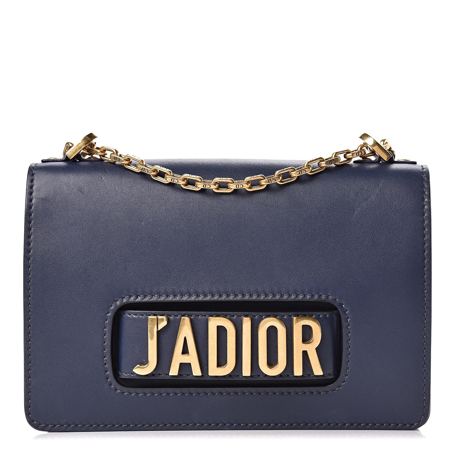 Christian Dior Calfskin J'Adior Chain Flap Bag Navy Blue 1 of 11