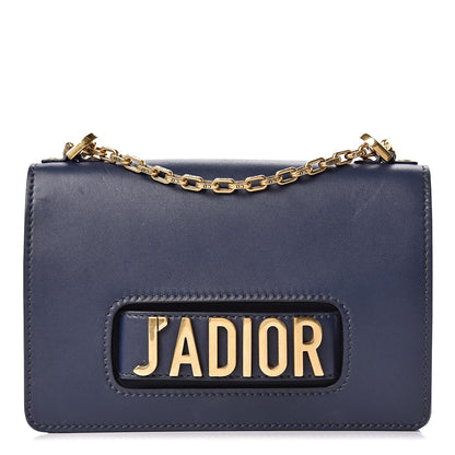 Christian Dior Calfskin J'Adior Chain Flap Bag Navy Blue 1 of 11