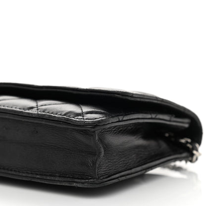 Chanel Lambskin Quilted Wallet On Chain WOC Black 12 of 13