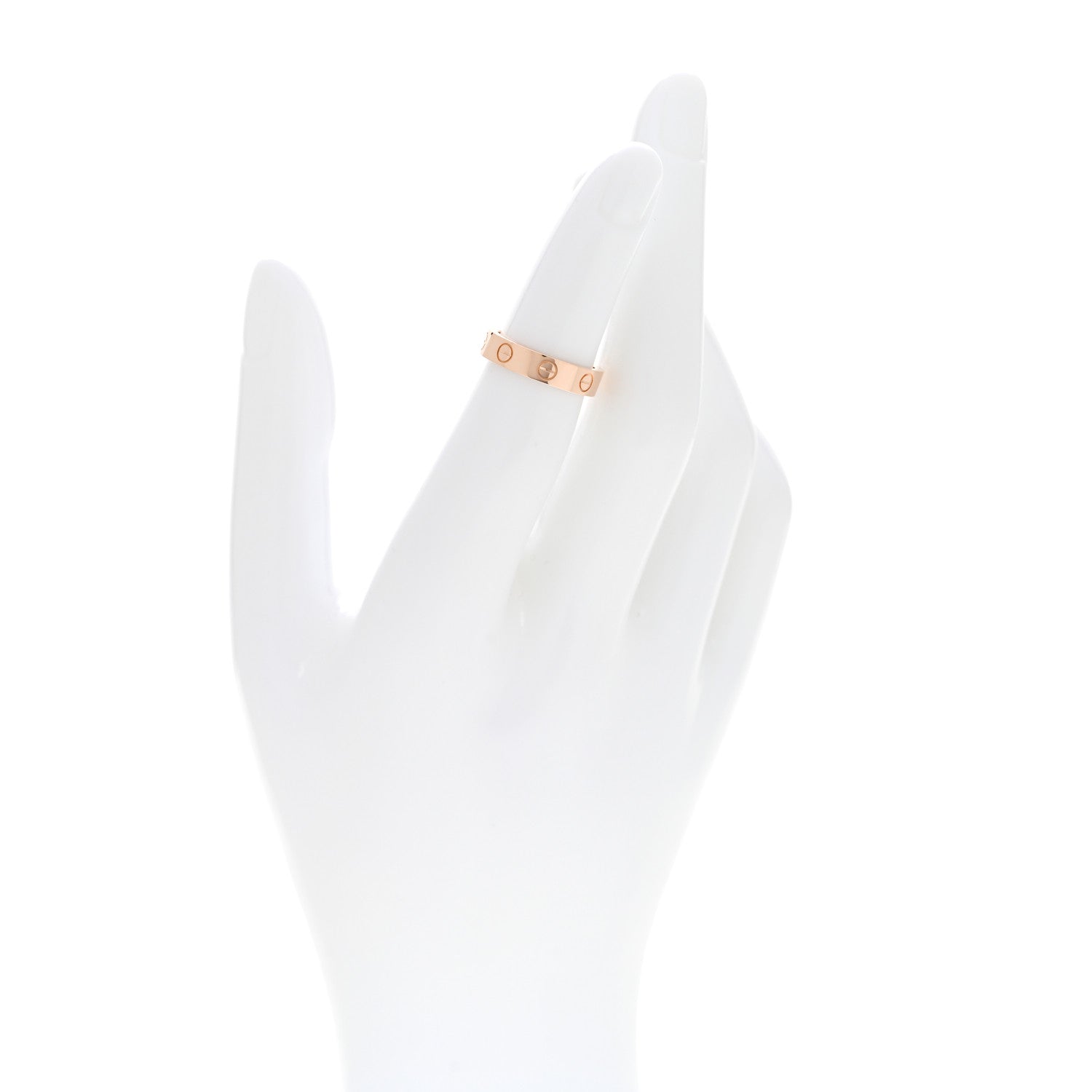 Cartier 18K Pink Gold Diamond 4mm LOVE Wedding Band Ring 47 4 2 of 4