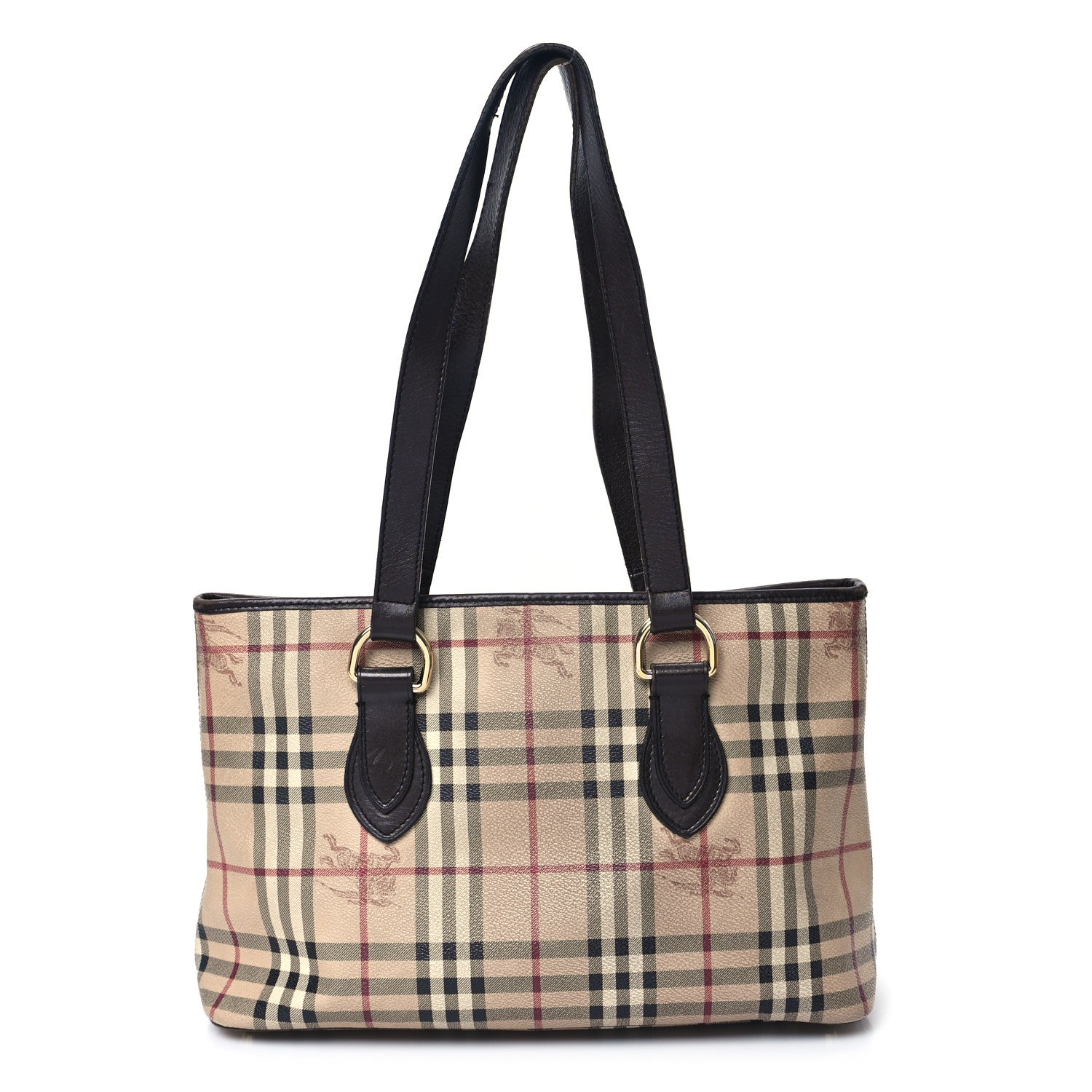 Burberry Haymarket Check Medium Regent Tote Chocolate 1 of 12