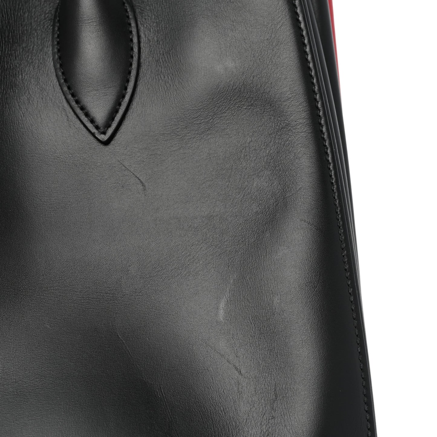 City Calfskin Medium Bibliotheque Tote Black