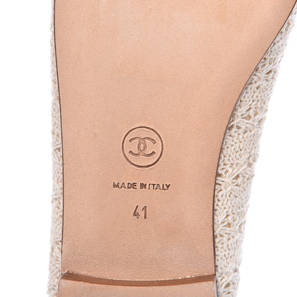 Chanel Crochet Cap Toe Ballerina Flats 41 Light Beige 6 of 10